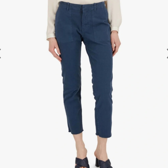 NILI LOTAN Jenna Marine Blue Mid-Rise Crop Pant size: 4 - Picture 12 of 12